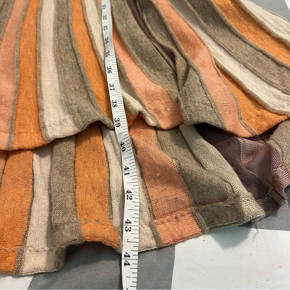 Moth Anthropologie Nora Swing Striped Midi Sweater Dress Wool Alpaca Blush Small - Picture 13 of 14